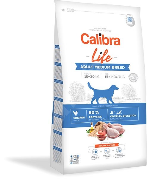 Levně Calibra Dog Life Adult Medium Breed Chicken 2,5 kg
