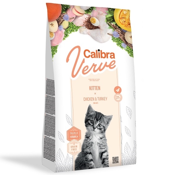 Levně Calibra Cat Verve GF Kitten Chicken&Turkey 750 g