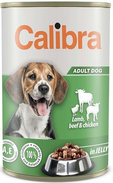 Levně Calibra Dog konzerva Lamb, Beef & Chicken in Jelly 1240 g