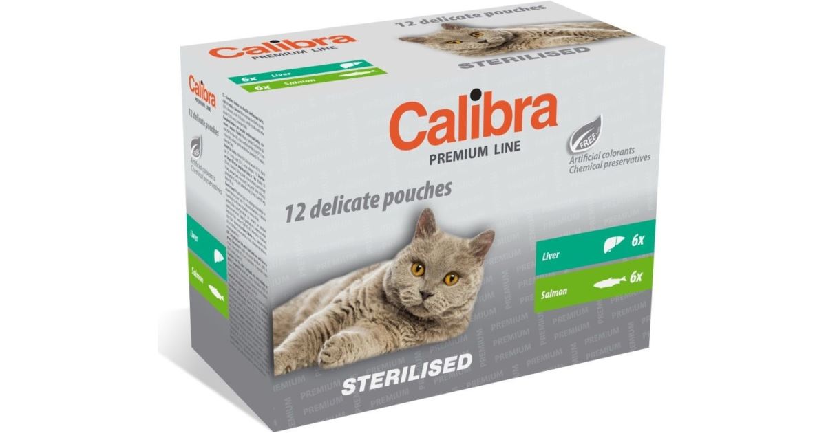Levně Calibra Cat kapsa Premium Steril. multipack 12 x 100 g