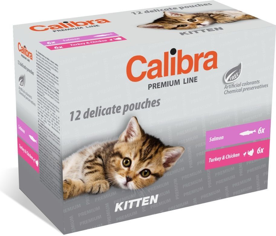 Levně Calibra Cat kapsa Premium Kitten multipack 12 x 100 g