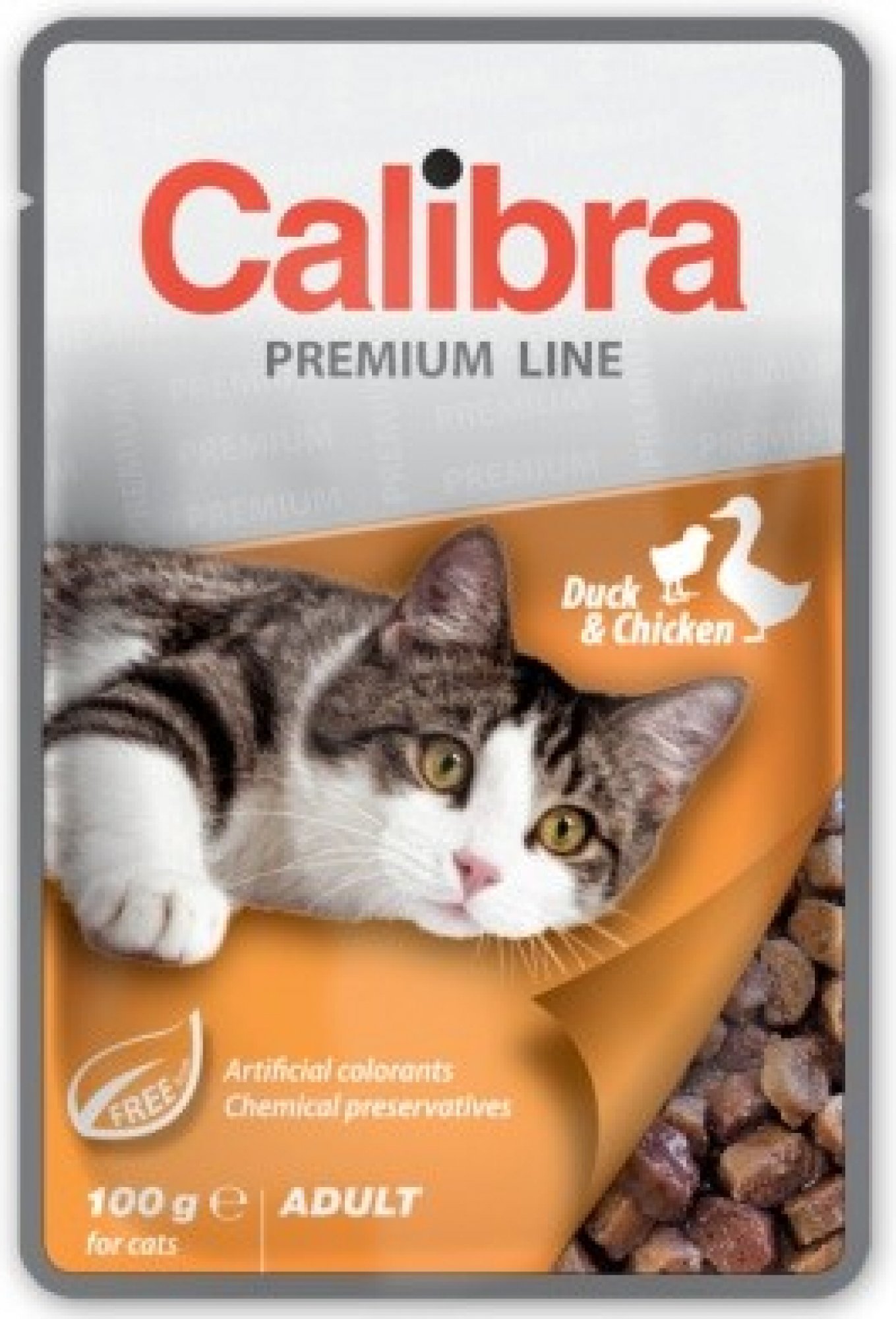 Levně Calibra Cat kapsa Premium Adult Duck & Chicken 100 g