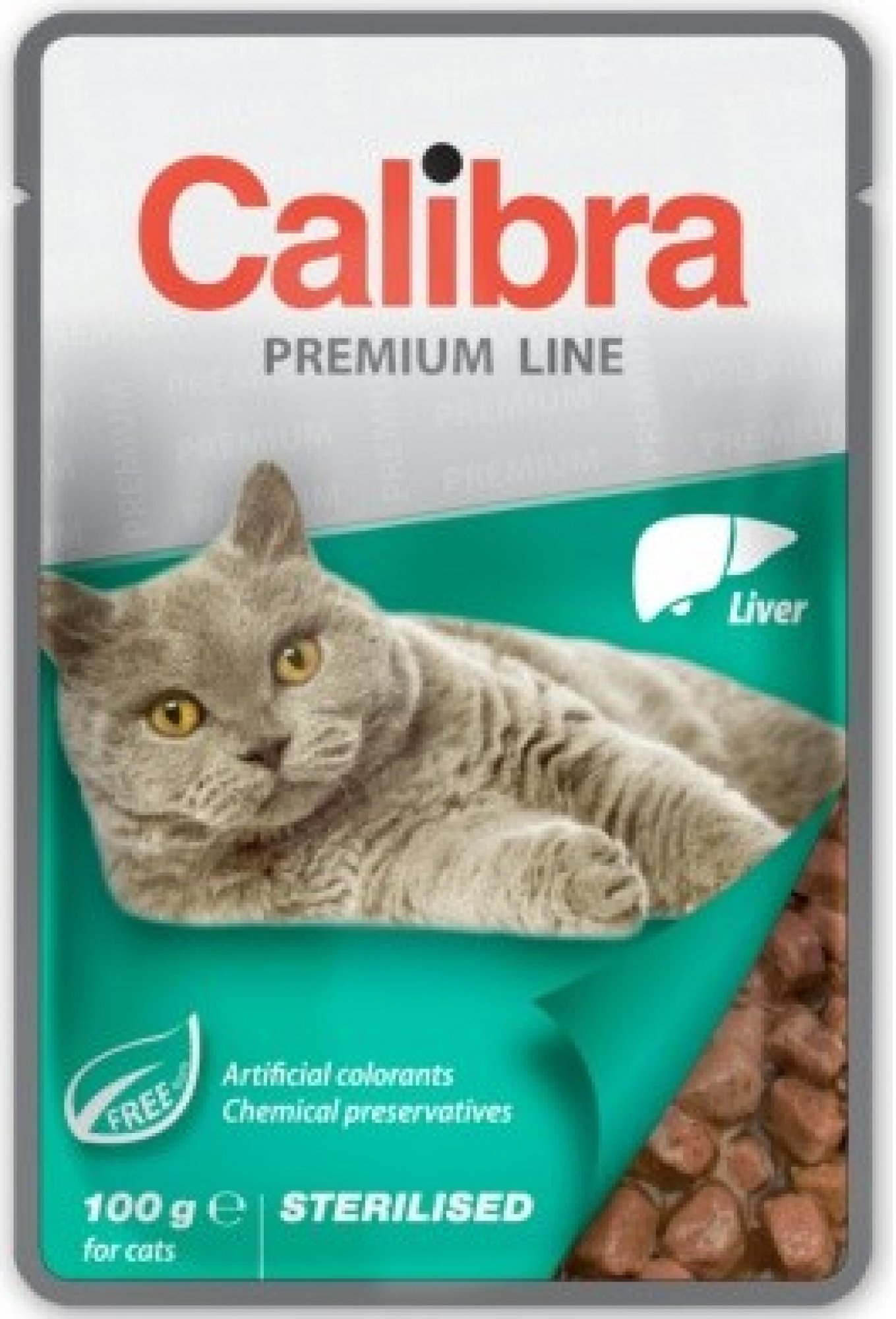 Levně Calibra Cat kapsa Premium Sterilised Liver 100g