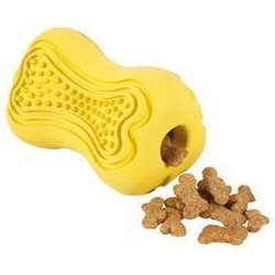 Hračka pes TITAN gumová kost M žlutá Zolux