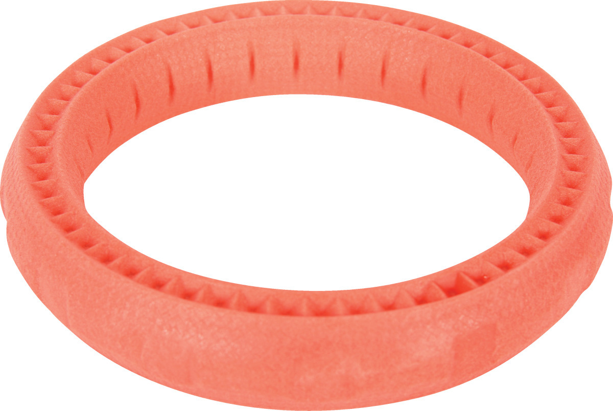 Hračka pes RING MOOS TPR 17cm lososová Zolux