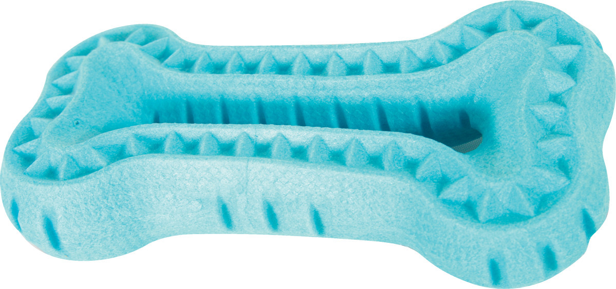 Hračka pes BONE MOOS TPR 13cm modrá Zolux