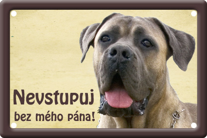 Levně Výstražná cedule: Cane corso II