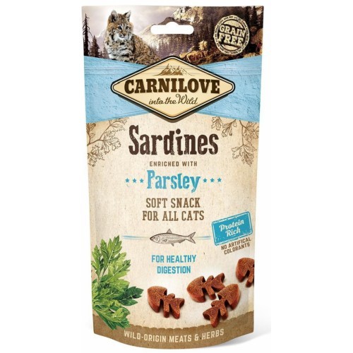 Levně Carnilove Cat Semi Moist Snack Sardines enriched with Parsley 50 g