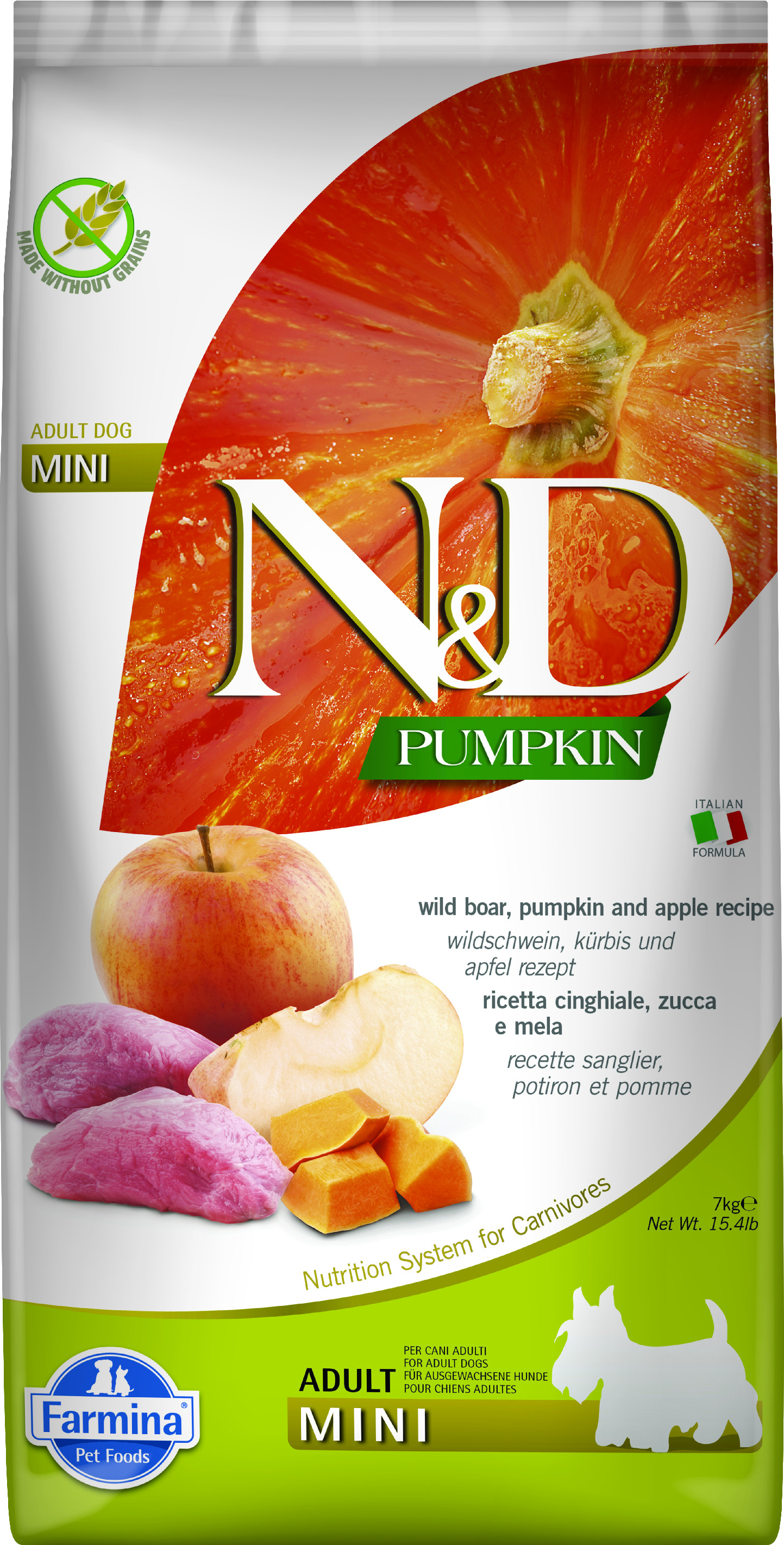 Levně N&D Pumpkin DOG Adult Mini Pumpkin Boar & Apple 7kg