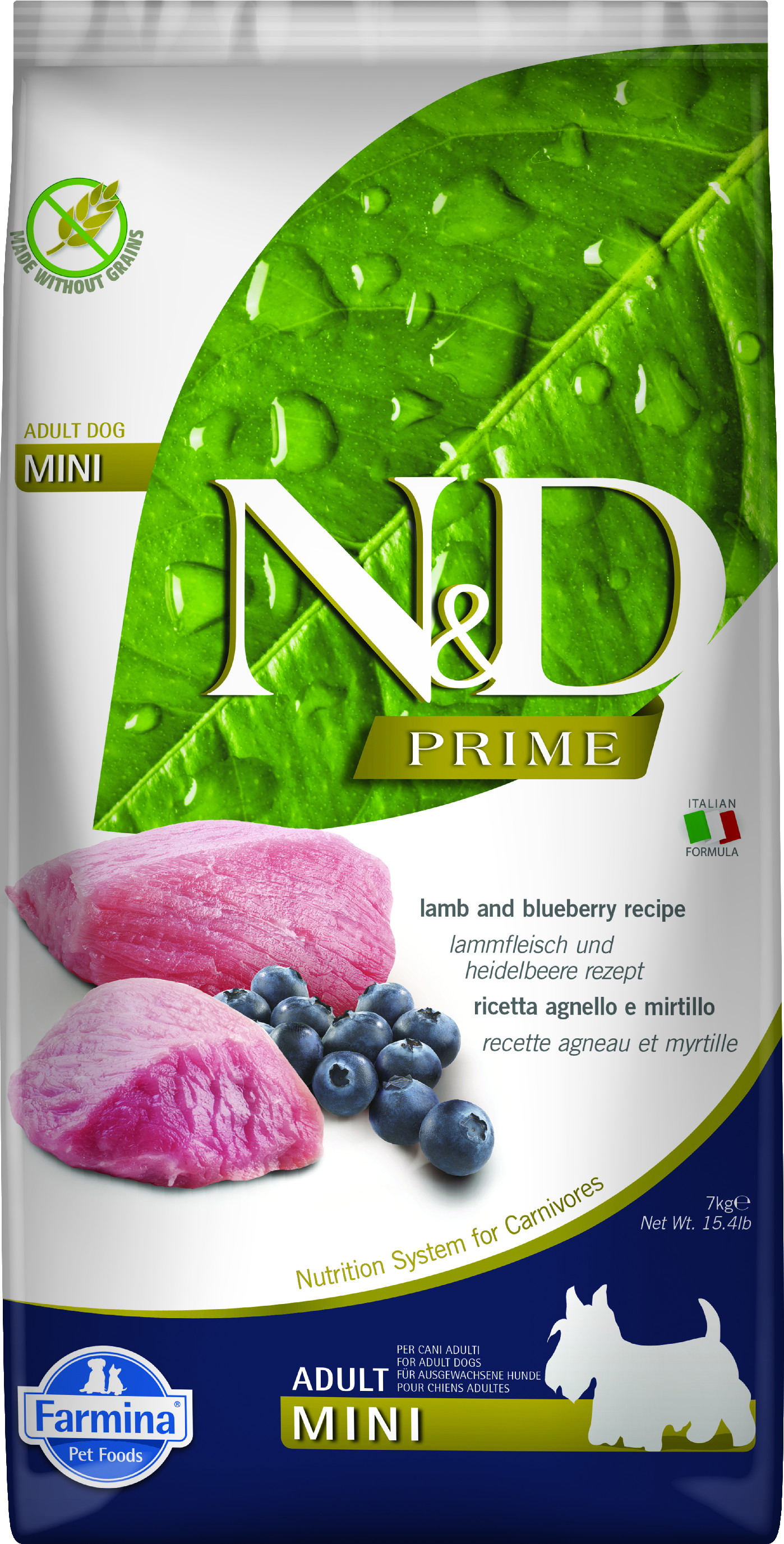 Levně N&D PRIME DOG Adult Mini Lamb & Blueberry 7kg