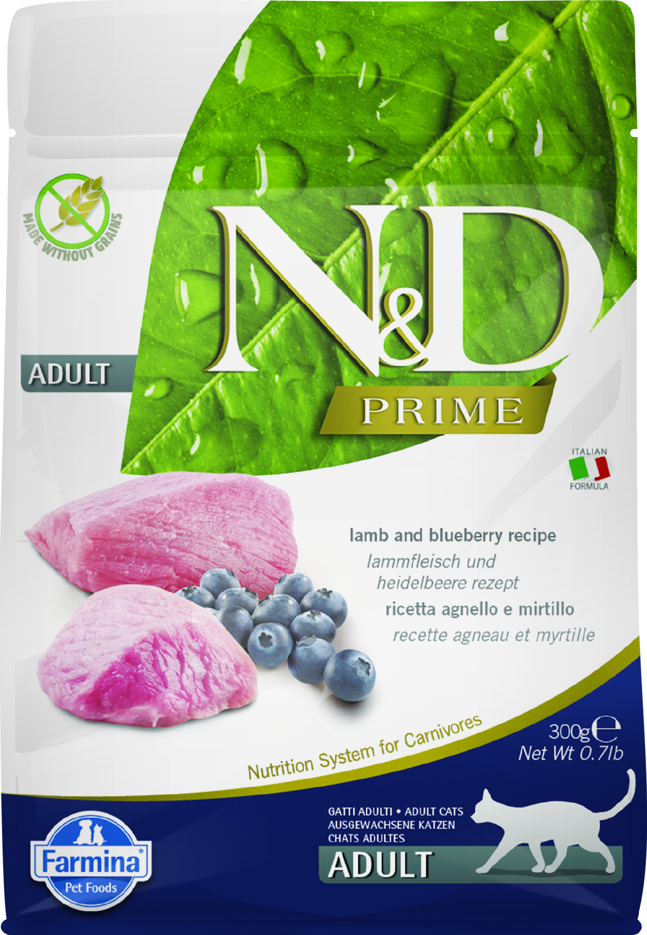 Levně N&D PRIME CAT Adult Lamb & Blueberry 300g