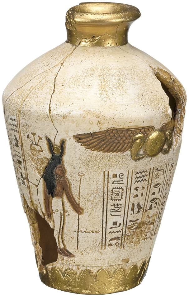 Levně Akvarijní dekorace egyptská váza 12 x 12 x 17,5 cm