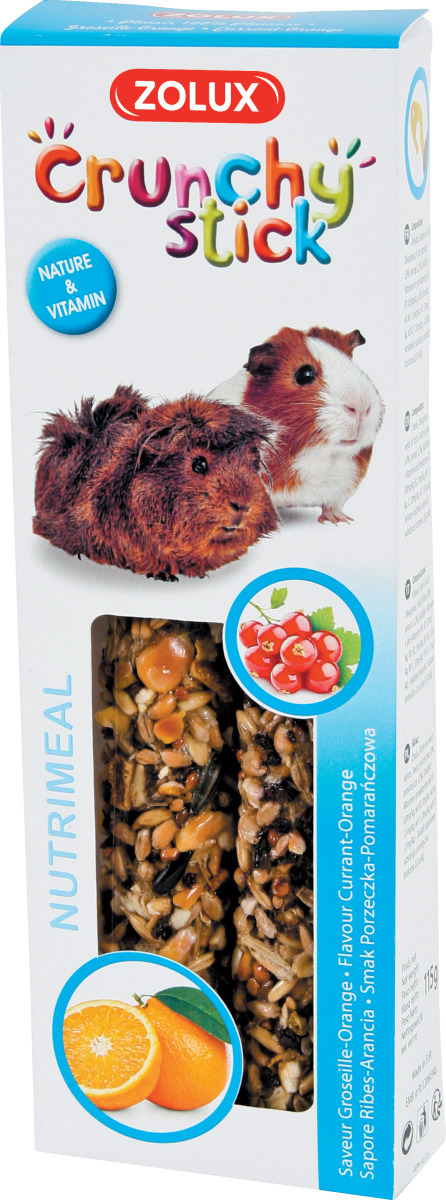 Pochoutka CRUNCHY STICK rybíz/pomeranč pro morče Zolux