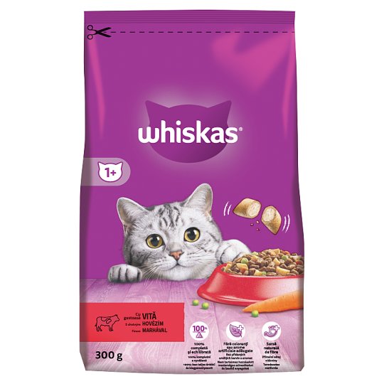 Levně Whiskas hovězí granule 0,3kg