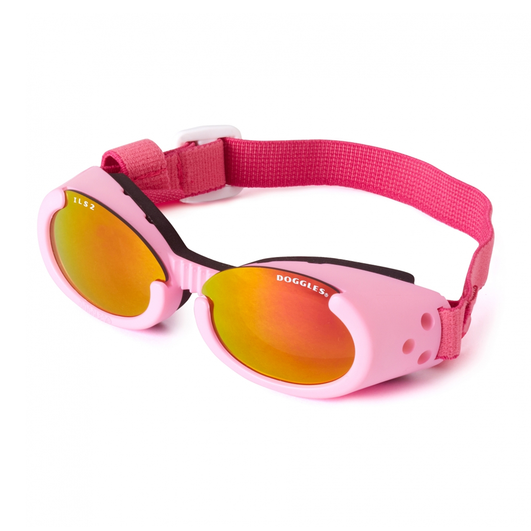 Levně Doggles - sluneční a ochranné brýle pro psy pink mirror Velikost: L
