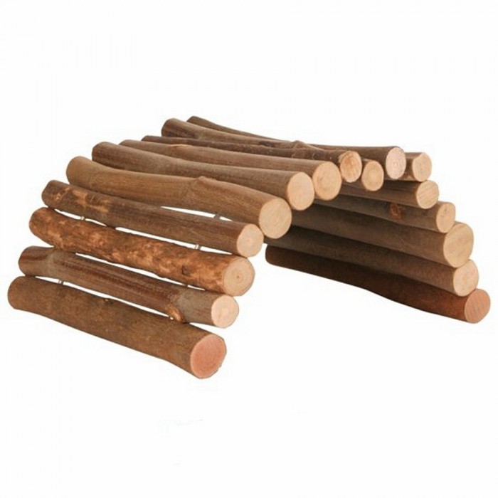 Dřevěný most z kulatých dřívek 51x30cm