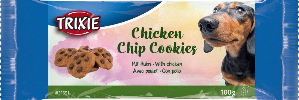 Levně Chicken Chip Cookies, sušenky s kuřecím masem, 100g