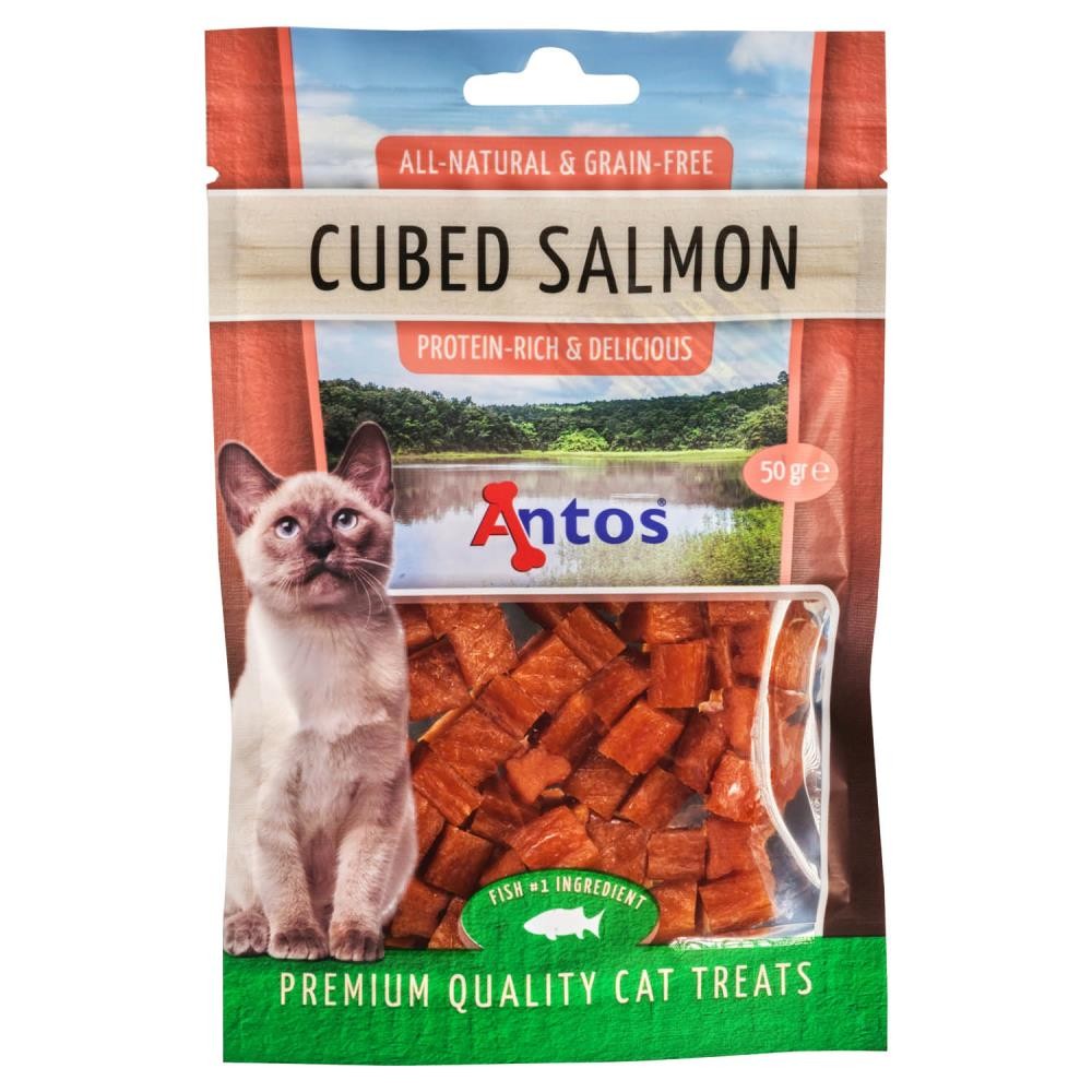 Levně Cat treats lososové čtverečky 50g