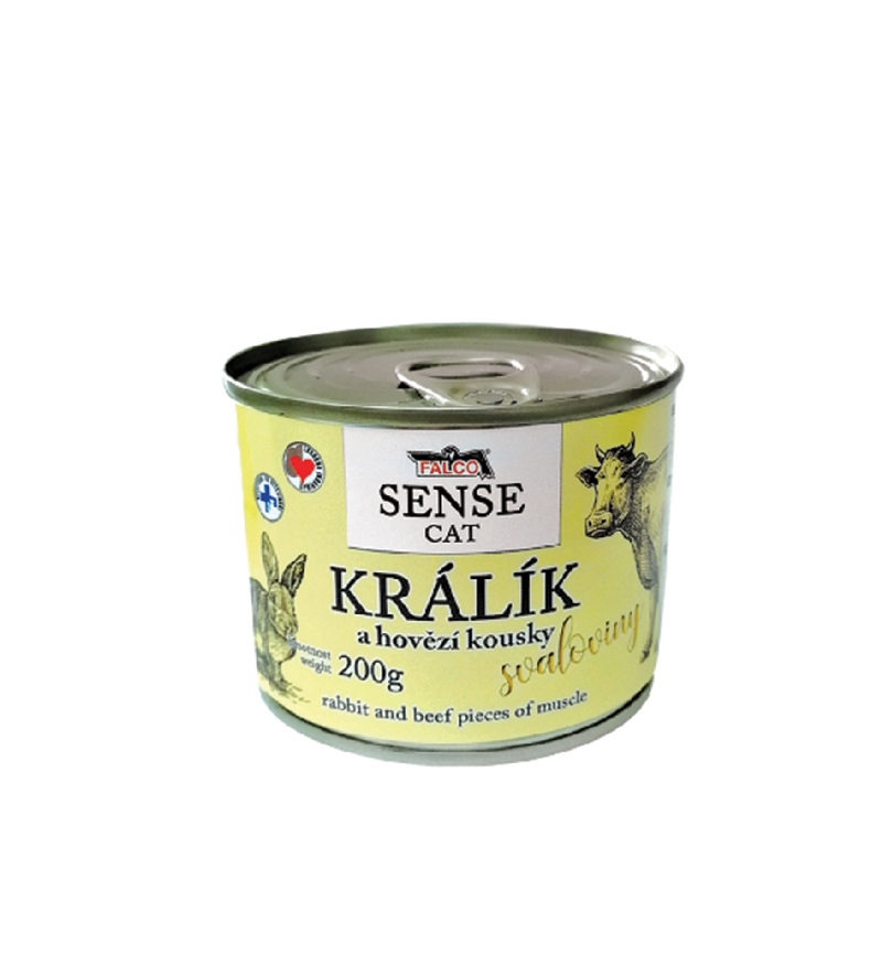 Levně Falco sense cat králík a hovězí 200g