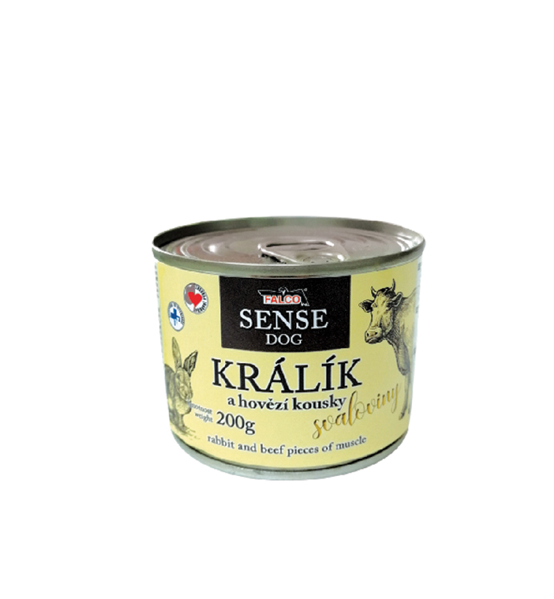 Levně Konzerva Falco Sense Dog králík a hovězí 200 g