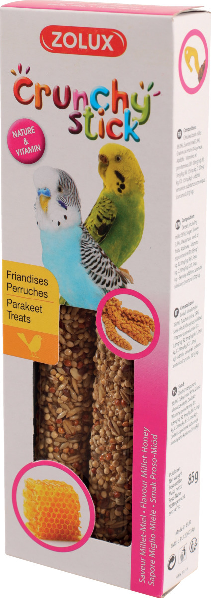 Levně Crunchy Stick Parakeet Proso/Med 2ks Zolux