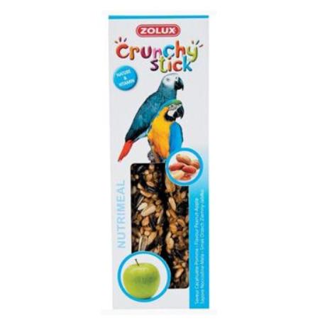 Levně Crunchy Stick Parrot Buráky/Jablko 2ks Zolux