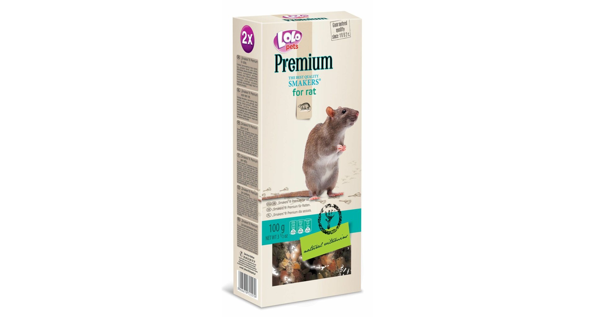 Levně LOLO PREMIUM SMAKERS 2 klasy pro potkany 100 g