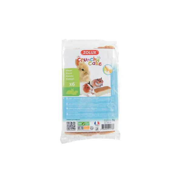 Levně Crunchy Cake jablko/banán pro hlodavce 75g Zolux