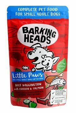 Levně BARKING HEADS Litt.Paws Beef+Chick+Salm kapsička 150g