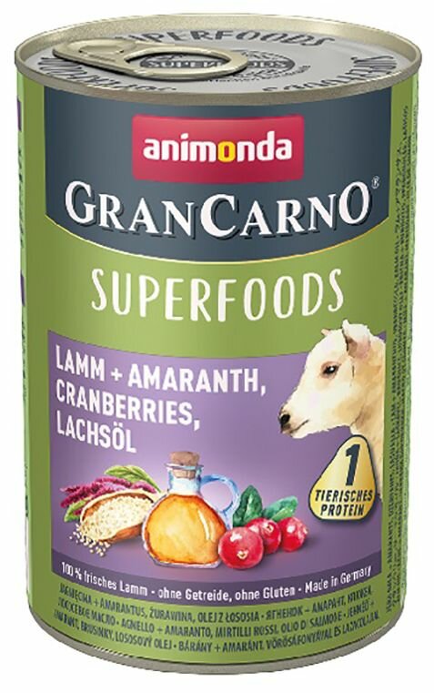 Levně Konzerva Animonda GranCarno Superfoods jehněčí a brusinky 800 g