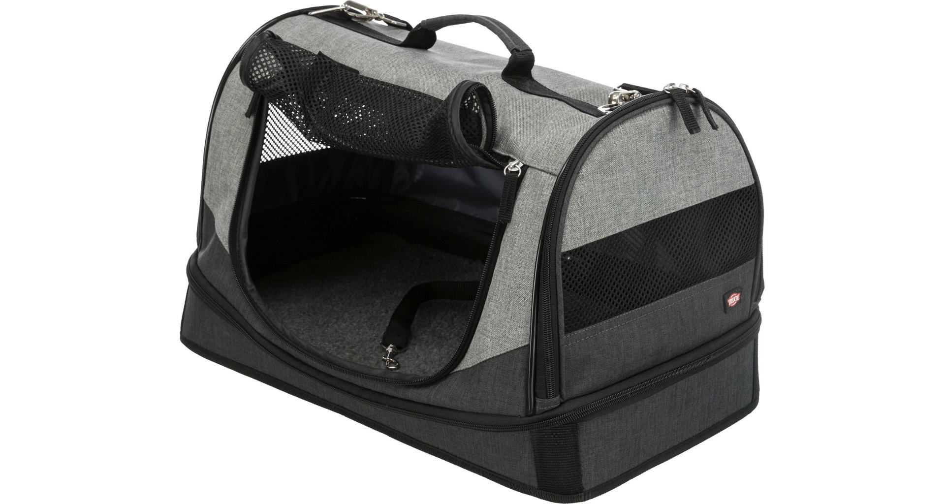 Levně Transportní taška-pelíšek HOLLY 50x30x30 cm nylon,černo/šedá