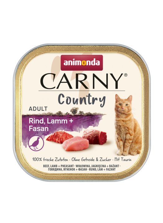 Levně ANIMONDA CARNY Country Adult hovězí, jehněčí a bažant, paštika pro kočky 100 g