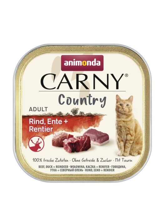 Levně ANIMONDA CARNY Country Adult hovězí, kachna a sob, paštika pro kočky 100 g