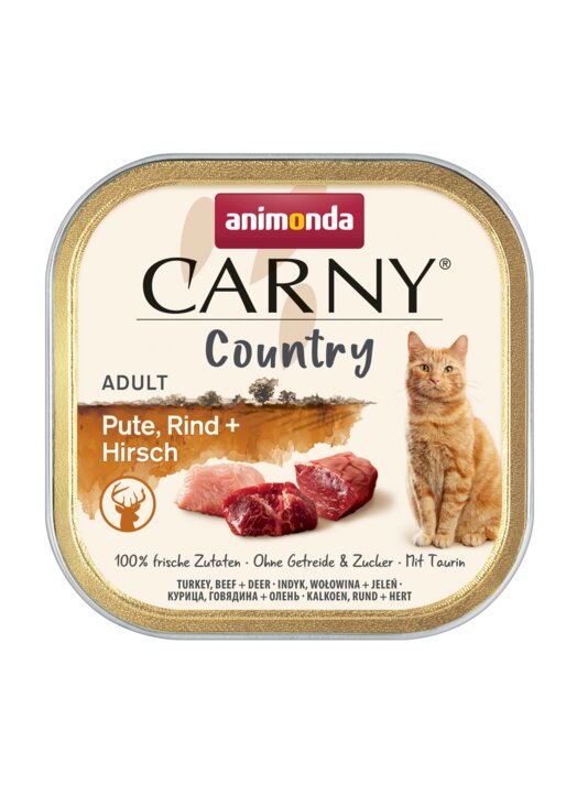 Levně ANIMONDA CARNY Country Adult krůta, hovězí, jelen, paštika pro kočky 100 g