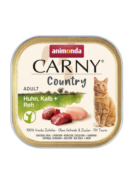 Levně ANIMONDA CARNY Country Adult kuře, telecí a zvěřina, paštika pro kočky 100 g