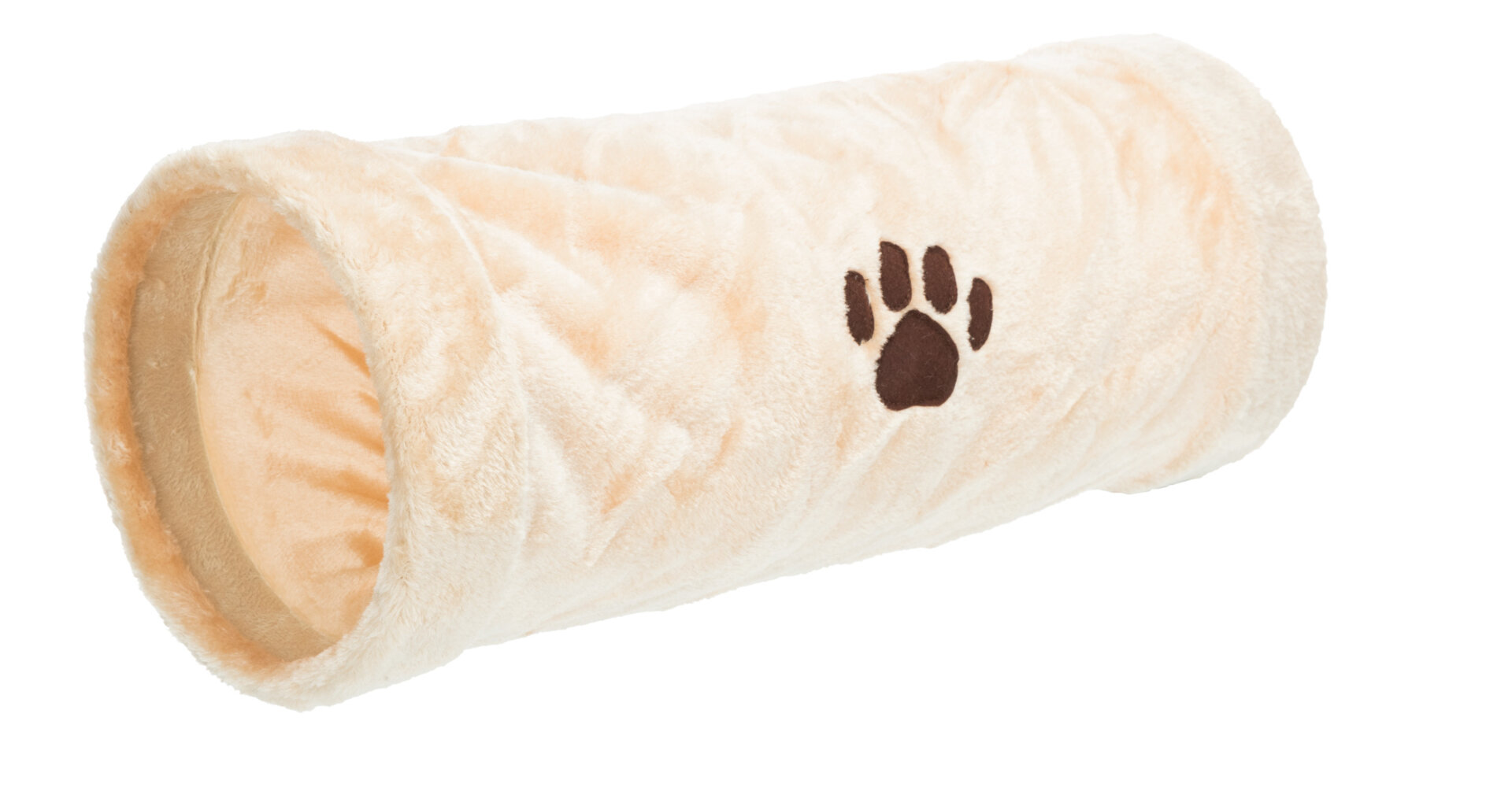 Plyšový tunel pro kočky 22/60cm, - béžový