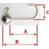 Jig bez nálitku (Variant 11g/háčik 5/0, A4cm, B5,5cm, C1,8cm)