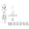 Mini DS-connectors 16mm,cable 2-8mm S