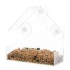 Krmítko pro ptáky na okenní tabuli, 225 ml/15 × 6 × 15 cm transparentní