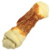 Pochoutka Rasco Premium buvolí kůže obalená kuřecím, uzel 15cm 80g