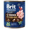 Konzerva Brit Premium by Nature kuře a srdce 800 g