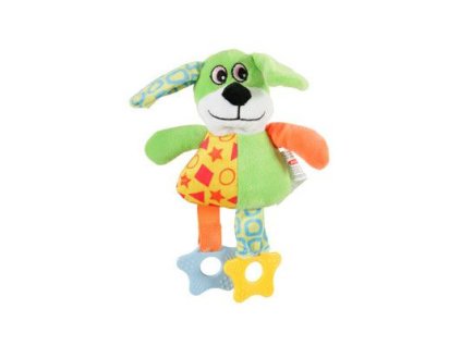 81264 hracka pes dog color plys zelena 22cm zolux