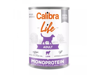 102727 calibra dog life konzerva adult lamb 400 g