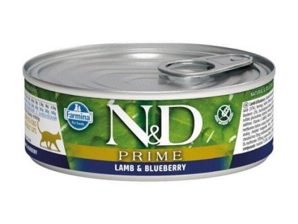 103750 konzerva pro kocky nd cat prime adult lamb blueberry 80g