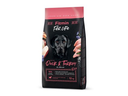 127084 4 new fitmin dog for life duck turkey 12 kg h l