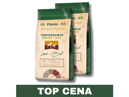 127090 fitmin dog medium maxi performance lamb beef 12 kg