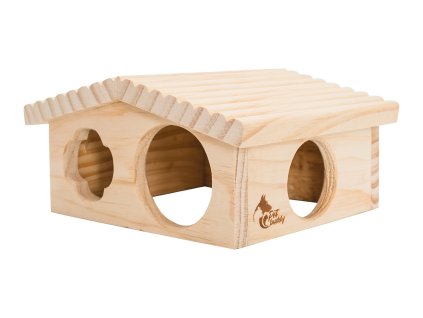 131092 petbuddy roubenka mala prirodni domek 20 x 17 x 11 cm borove drevo