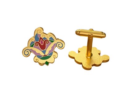 Manžetové knoflíčky s motivem slovanského kvítku