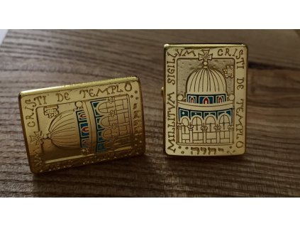Manžetové knoflíčky s templářskou symbolikou