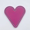 Dřevěné dno srdce - výrazně růžové